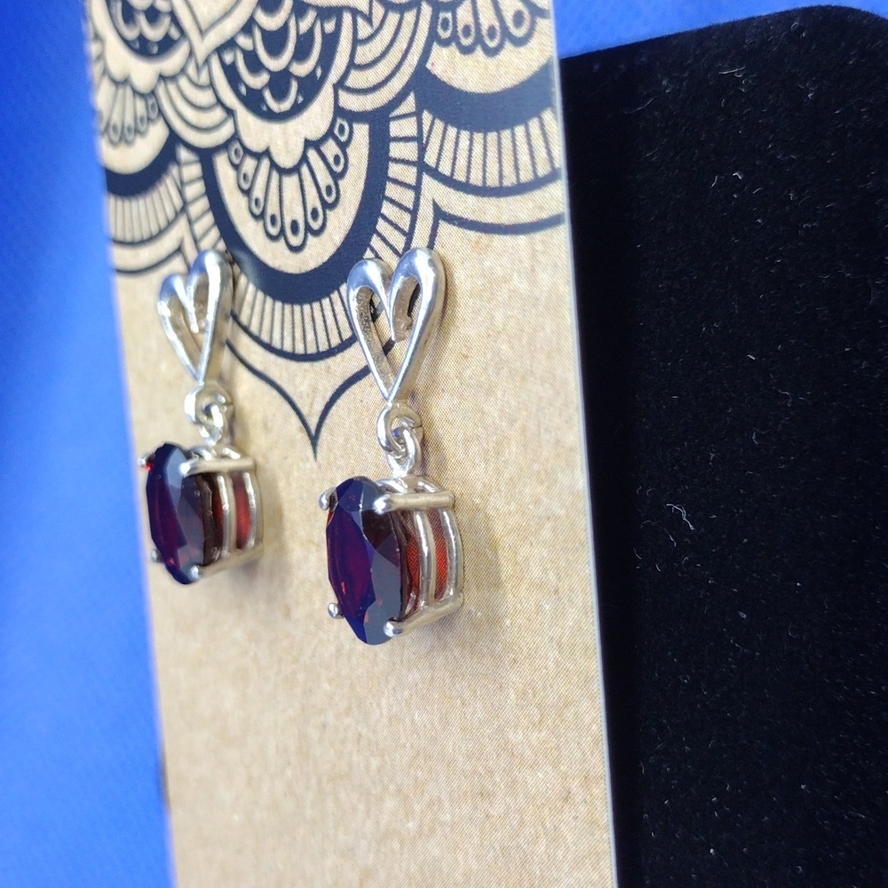 Lab Created Ruby Set In 925 Sterling Silver. - image 3